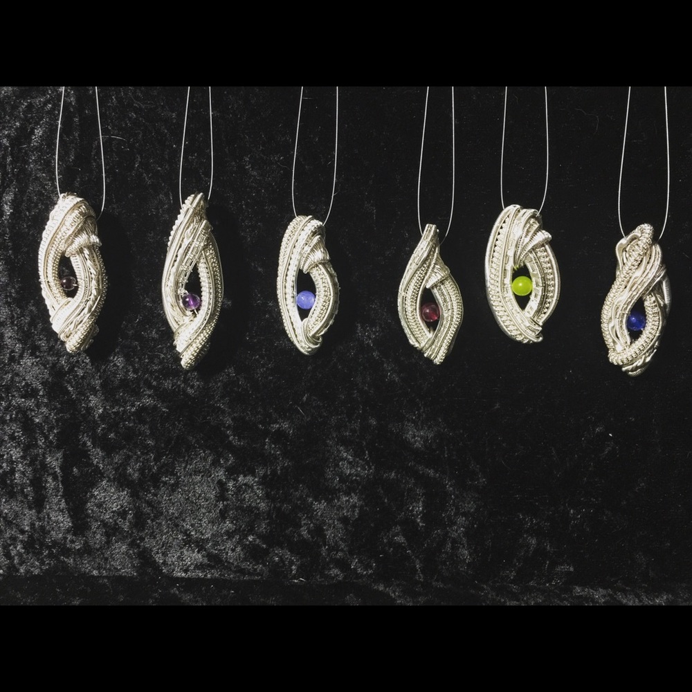 Gemstone bead pendants
